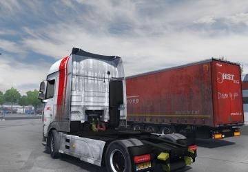 HST Dirty Combo Skin DAF XF Euro 6 version 1.0 for Euro Truck Simulator 2 (v1.38.x, 1.39.x)