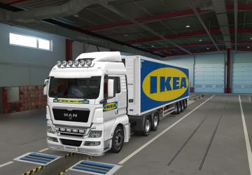 IKEA Combo Skin for MAN TGX and Trailer version 1.0 for Euro Truck Simulator 2 (v1.36.x, 1.37.x)