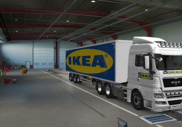IKEA Combo Skin for MAN TGX and Trailer version 1.0 for Euro Truck Simulator 2 (v1.36.x, 1.37.x)