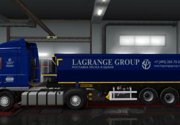 Lagrange Group Combo Skin for DAF XF 105 and Wielton Trailer v1.0 for Euro Truck Simulator 2 (v1.35.x, 1.36.x)