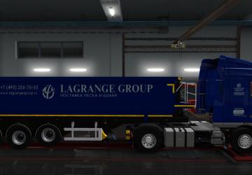 Lagrange Group Combo Skin for DAF XF 105 and Wielton Trailer v1.0 for Euro Truck Simulator 2 (v1.35.x, 1.36.x)