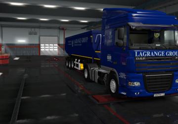 Lagrange Group Combo Skin for DAF XF 105 and Wielton Trailer v1.0 for Euro Truck Simulator 2 (v1.35.x, 1.36.x)