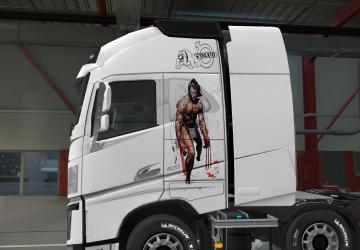 Marvel Combo Skin for Volvo FH16 2012 and Trailer v1.0 for Euro Truck Simulator 2 (v1.39.x, - 1.43.x)