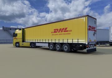 DHL Combo Skin Pack for Volvo FH 2009 and Trailer v1.0 for Euro Truck Simulator 2 (v1.38.x, 1.39.x)