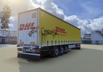 DHL Combo Skin Pack for Volvo FH 2009 and Trailer v1.0 for Euro Truck Simulator 2 (v1.38.x, 1.39.x)