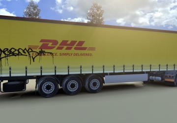 DHL Combo Skin Pack for Volvo FH 2009 and Trailer v1.0 for Euro Truck Simulator 2 (v1.38.x, 1.39.x)