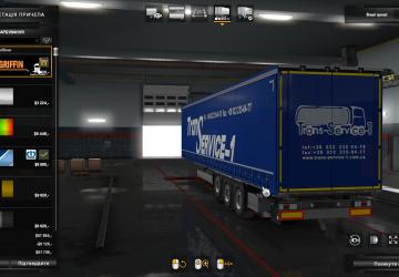 Trans Service-1 Combo Skin Pack for DAF XF 105 and Krone Profiliner v1.0 for Euro Truck Simulator 2 (v1.35.x, 1.36.x)