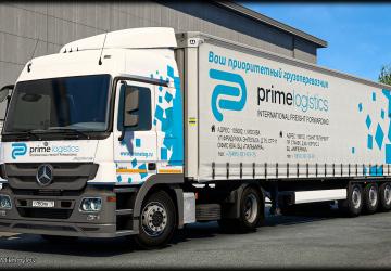 Prime Logistics Combo Skin for Mercedes Actros MP3 v1.0 for Euro Truck Simulator 2 (v1.40.x)