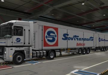 Combo Skin SovTransAuto for Renault Magnum and Trailer v1.0 for Euro Truck Simulator 2 (v1.37.x, - 1.43.x)