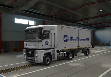Combo Skin SovTransAuto for Renault Magnum and Trailer v1.0 for Euro Truck Simulator 2 (v1.37.x, - 1.43.x)