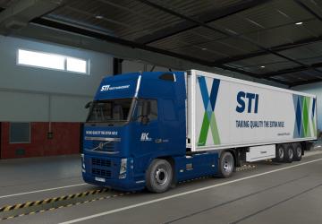 STI Combo Skin for Volvo FH Classic and Krone CoolLiner v1.0 for Euro Truck Simulator 2 (v1.36.x, - 1.39.x)