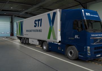 STI Combo Skin for Volvo FH Classic and Krone CoolLiner v1.0 for Euro Truck Simulator 2 (v1.36.x, - 1.39.x)