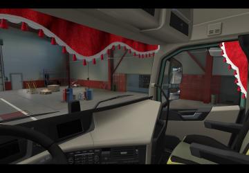 Red Curtain for Volvo FH 2012 version 1.0 for Euro Truck Simulator 2 (v1.39.x, 1.40.x)