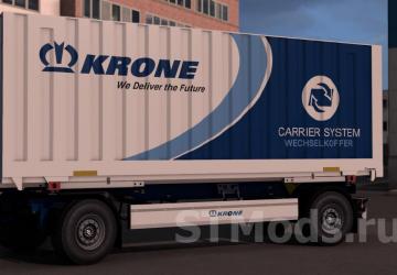 Krone Profi Box Carrier Pack version 1.6.2 for Euro Truck Simulator 2 (v1.47.x)