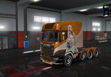 Lady Scania Paintjob for Scania S 2016 version 1.0 for Euro Truck Simulator 2 (v1.36.x)