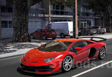 Lamborghini Aventador SVJ 2018 version 1.6 for Euro Truck Simulator 2 (v1.47.x)