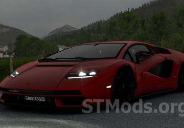 Lamborghini Countach LPI 800-4 2022 version 1.2 for Euro Truck Simulator 2 (v1.49.x)