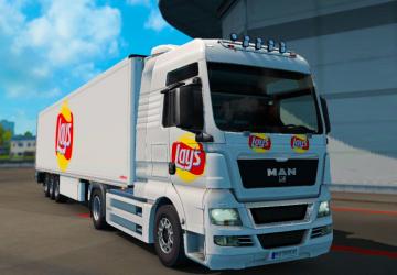 LAYS skin For MAN TGX and Trailer version 1.0 for Euro Truck Simulator 2 (v1.35.x, - 1.38.x)