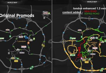 London Enhanced addon for ProMods version 1.3.1 for Euro Truck Simulator 2 (v1.48.x)