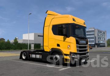 Low deck chassis addon for Eugene Scania NG v1.7 Fix for Euro Truck Simulator 2 (v1.54.x)