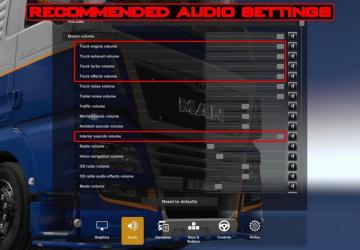 MAN Euro 6 D2676 sound version 1.3 for Euro Truck Simulator 2 (v1.45.x, 1.46.x)