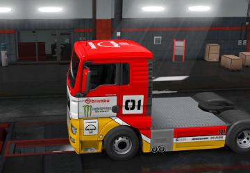 MAN Racing Edition skin version 1.0 for Euro Truck Simulator 2 (v1.36.x)