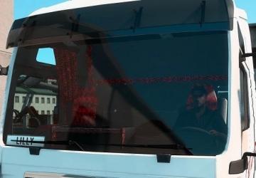 MAN TGA Red Danish Plusch Interior version 1.0 for Euro Truck Simulator 2 (v1.35.x, - 1.43.x)