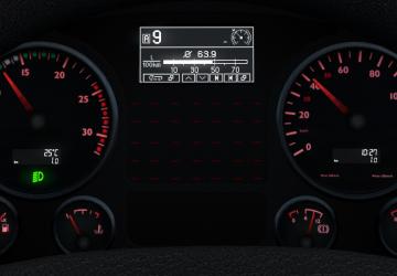 MAN TGX Realistic Dashboard Computer version 1.0 for Euro Truck Simulator 2 (v1.42.x, 1.43.x)