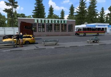 Map New Russian cities version 1.0 for Euro Truck Simulator 2 (v1.41.x)