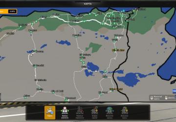 Map of Eurafrica version 2.5 for Euro Truck Simulator 2 (v1.47.x)