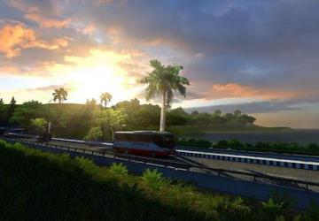 Map of West Java Indonesia version 1.1 for Euro Truck Simulator 2 (v1.45.x)