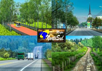 Map Mapa NorteSul version 1.0 for Euro Truck Simulator 2 (v1.43.x)