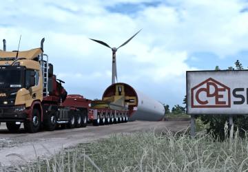 Mega Wind Tower Trailer version 1.0 for Euro Truck Simulator 2 (v1.35.x, - 1.38.x)