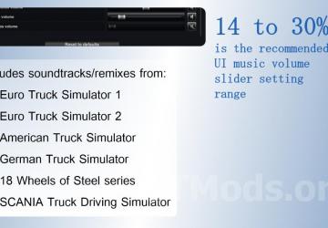 Menu Music Remixes version 20.01.23 for Euro Truck Simulator 2 (v1.46.x)