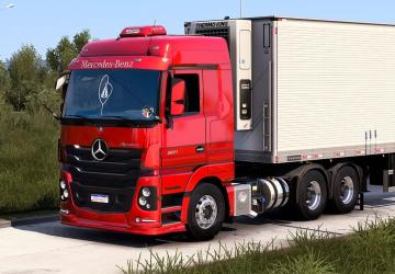 Mercedes Actros version 1.5.1 for Euro Truck Simulator 2 (v1.43.x)