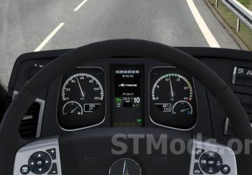 Mercedes Actros MP4 Improved Dashboard version 1.3 for Euro Truck Simulator 2 (v1.48.x)