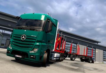 Mercedes Actros MP4 Timber chassis version 1.0 for Euro Truck Simulator 2 (v1.54.x)