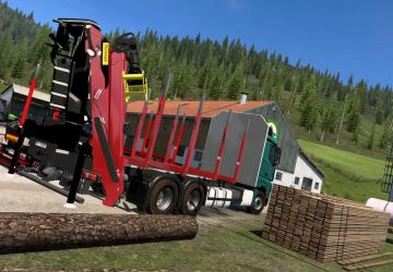 Mercedes Actros MP4 Timber chassis version 1.0 for Euro Truck Simulator 2 (v1.54.x)