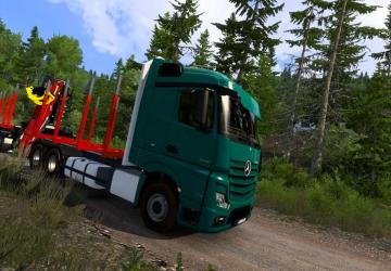 Mercedes Actros MP4 Timber chassis version 1.0 for Euro Truck Simulator 2 (v1.54.x)