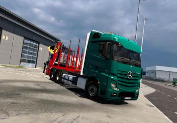 Mercedes Actros MP4 Timber chassis version 1.0 for Euro Truck Simulator 2 (v1.54.x)