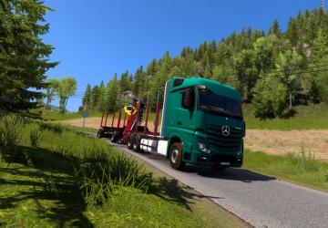 Mercedes Actros MP4 Timber chassis version 1.0 for Euro Truck Simulator 2 (v1.54.x)