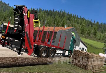 Mercedes Actros MP4 Timber chassis version 1.0 Fix for Euro Truck Simulator 2 (v1.54.x)