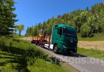 Mercedes Actros MP4 Timber chassis version 1.0 Fix for Euro Truck Simulator 2 (v1.54.x)