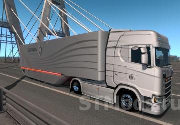 Mercedes AeroDynamic Trailer version 1.4.7 for Euro Truck Simulator 2 (v1.49.x)
