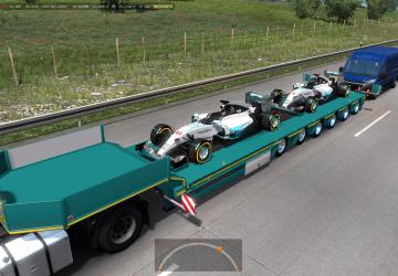 Mercedes AMG Petronas in traffic version 1.0 for Euro Truck Simulator 2 (v1.35.x, 1.36.x)