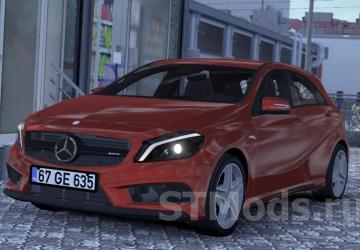 Mercedes Benz A45 version 2.3.1 for Euro Truck Simulator 2 (v1.46.x, 1.47.x)