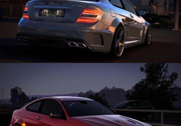 Mercedes-Benz C63 AMG version 1.9 for Euro Truck Simulator 2 (v1.55.x)