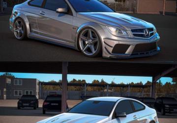 Mercedes-Benz C63 AMG version 1.9 for Euro Truck Simulator 2 (v1.55.x)