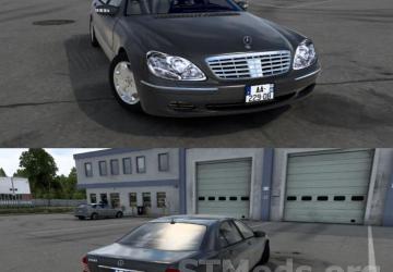 Mercedes-Benz S500 W220 version 1.1 for Euro Truck Simulator 2 (v1.47.x)