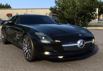 Mercedes-Benz SLS AMG 2011 version 1.0.1 for Euro Truck Simulator 2 (v1.48.x)